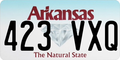 AR license plate 423VXQ