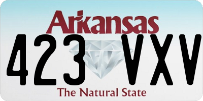 AR license plate 423VXV