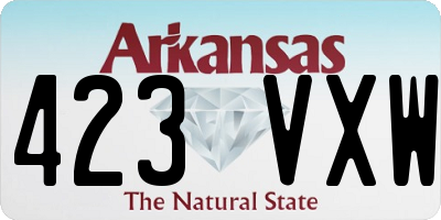 AR license plate 423VXW