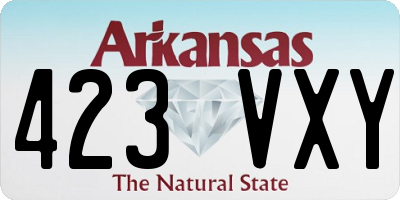 AR license plate 423VXY