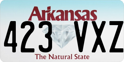 AR license plate 423VXZ