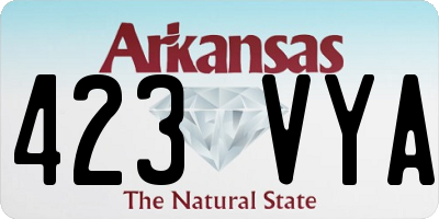 AR license plate 423VYA