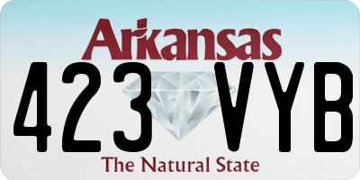 AR license plate 423VYB