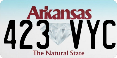 AR license plate 423VYC