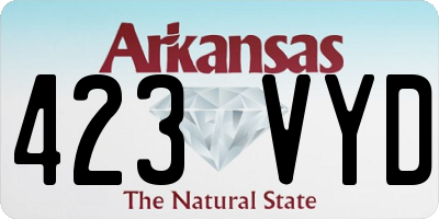 AR license plate 423VYD