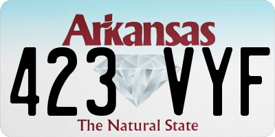 AR license plate 423VYF