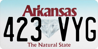 AR license plate 423VYG