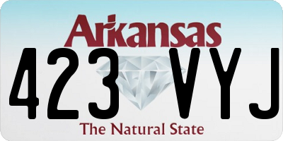 AR license plate 423VYJ