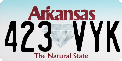 AR license plate 423VYK