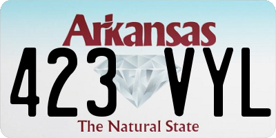 AR license plate 423VYL
