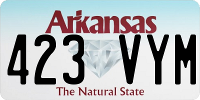 AR license plate 423VYM