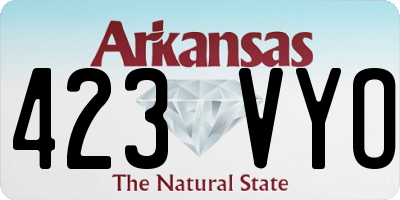 AR license plate 423VYO