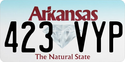 AR license plate 423VYP