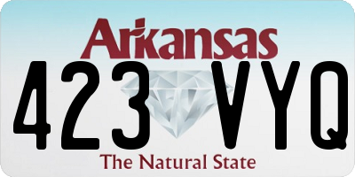 AR license plate 423VYQ