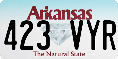 AR license plate 423VYR