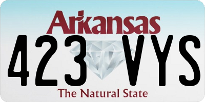 AR license plate 423VYS