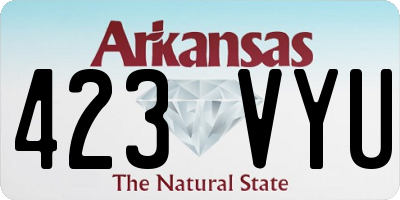 AR license plate 423VYU