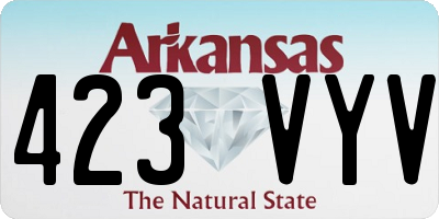 AR license plate 423VYV
