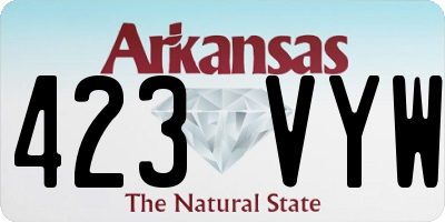 AR license plate 423VYW