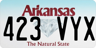 AR license plate 423VYX