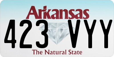 AR license plate 423VYY
