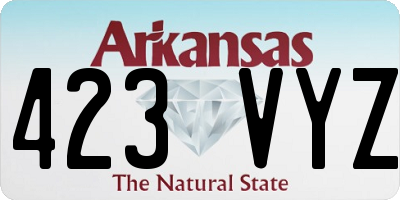 AR license plate 423VYZ