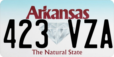 AR license plate 423VZA