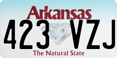 AR license plate 423VZJ