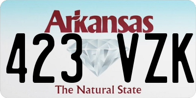 AR license plate 423VZK