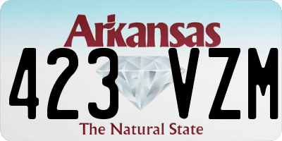 AR license plate 423VZM