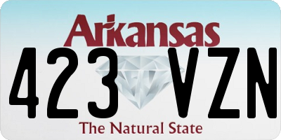 AR license plate 423VZN