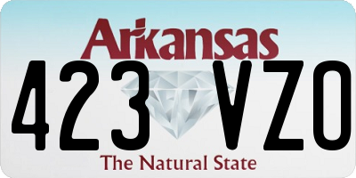 AR license plate 423VZO