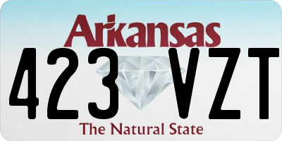 AR license plate 423VZT