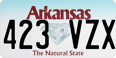 AR license plate 423VZX