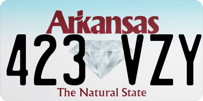 AR license plate 423VZY