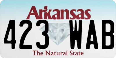 AR license plate 423WAB