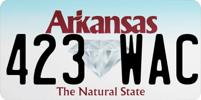 AR license plate 423WAC