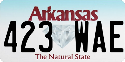 AR license plate 423WAE