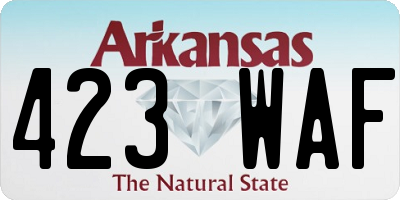 AR license plate 423WAF