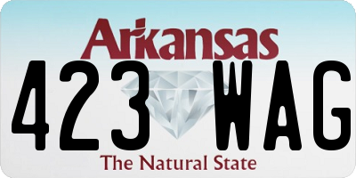 AR license plate 423WAG