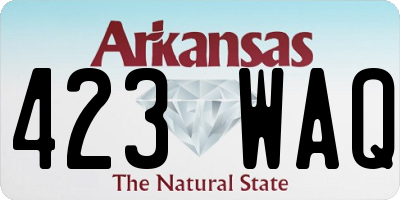 AR license plate 423WAQ
