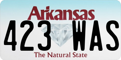 AR license plate 423WAS