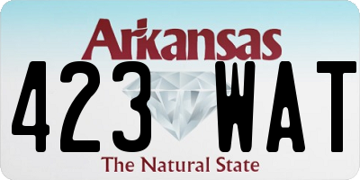 AR license plate 423WAT