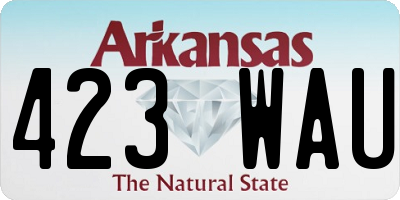 AR license plate 423WAU