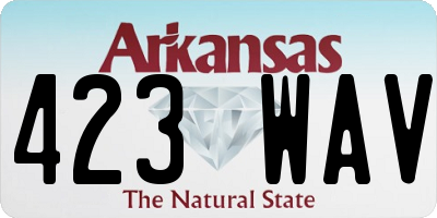 AR license plate 423WAV