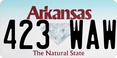 AR license plate 423WAW