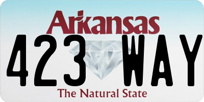 AR license plate 423WAY