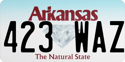 AR license plate 423WAZ