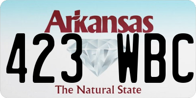 AR license plate 423WBC