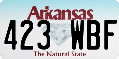 AR license plate 423WBF